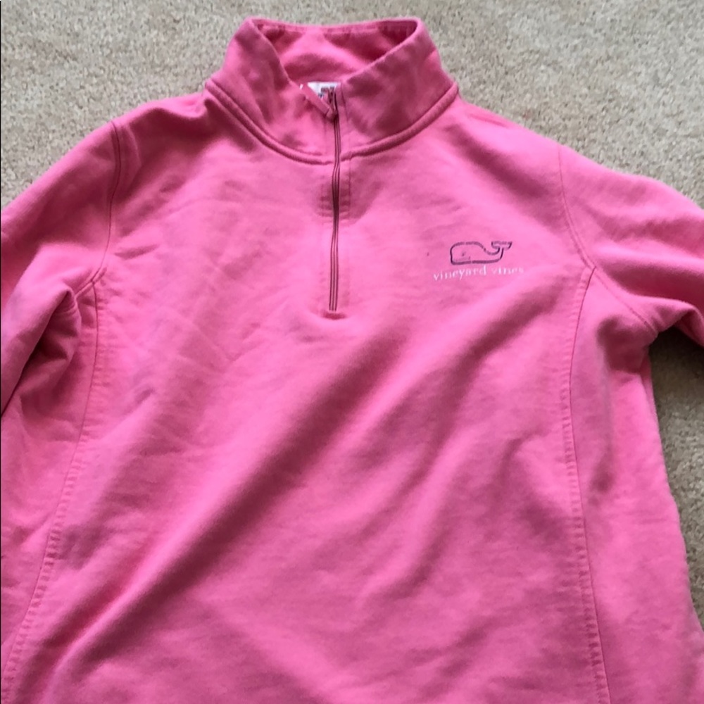 Pink Vineyard Vines quarter zip up